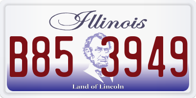 IL license plate B853949