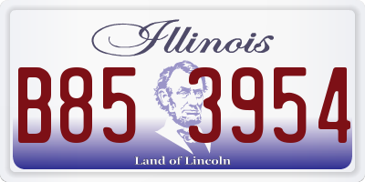 IL license plate B853954