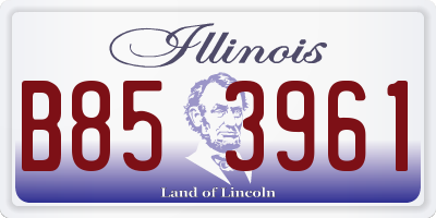 IL license plate B853961