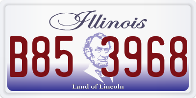 IL license plate B853968