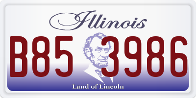 IL license plate B853986