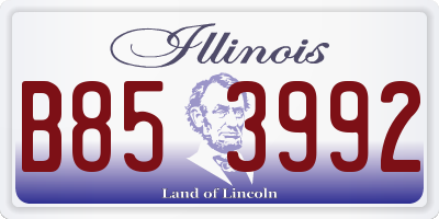 IL license plate B853992