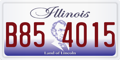 IL license plate B854015