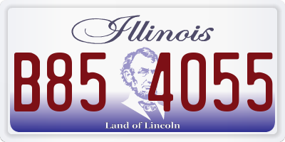 IL license plate B854055