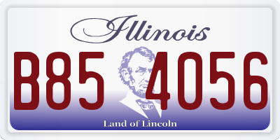 IL license plate B854056