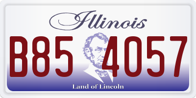IL license plate B854057