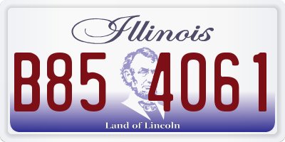 IL license plate B854061