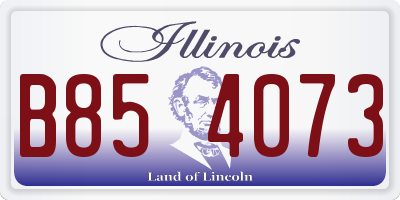 IL license plate B854073