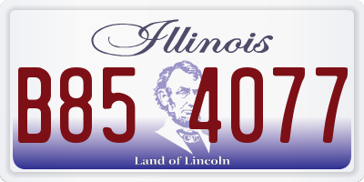 IL license plate B854077