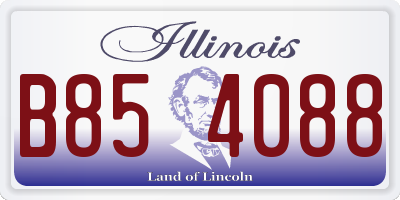 IL license plate B854088