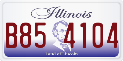IL license plate B854104