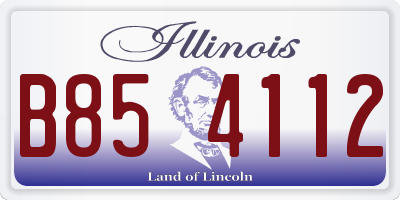 IL license plate B854112