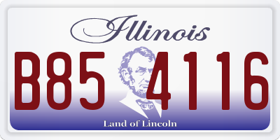 IL license plate B854116