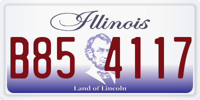 IL license plate B854117