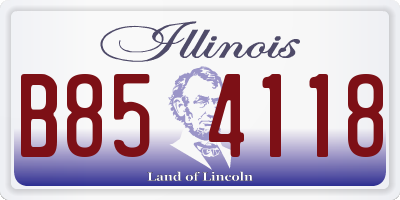 IL license plate B854118