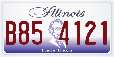 IL license plate B854121