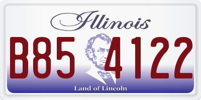 IL license plate B854122