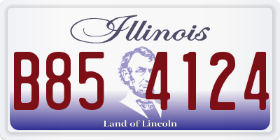 IL license plate B854124