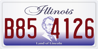 IL license plate B854126