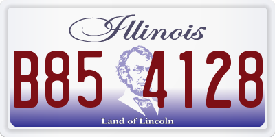 IL license plate B854128