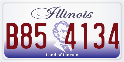 IL license plate B854134