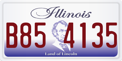 IL license plate B854135