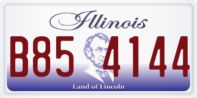 IL license plate B854144