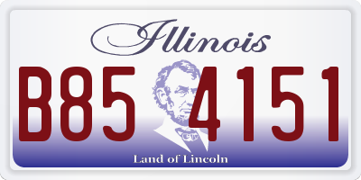 IL license plate B854151