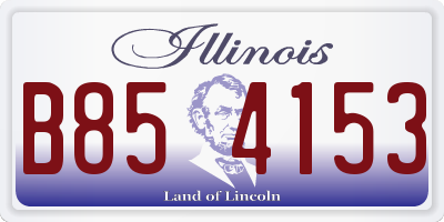IL license plate B854153
