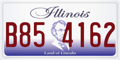 IL license plate B854162