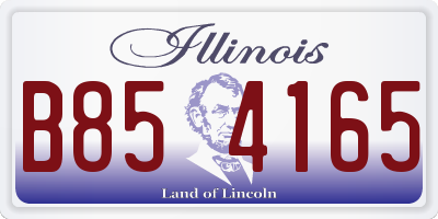 IL license plate B854165