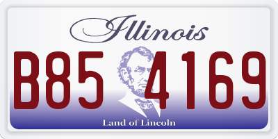 IL license plate B854169