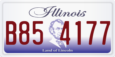 IL license plate B854177