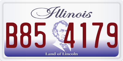 IL license plate B854179