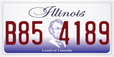 IL license plate B854189