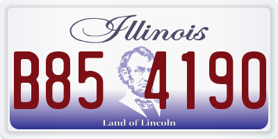 IL license plate B854190