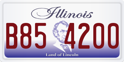 IL license plate B854200
