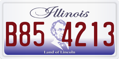 IL license plate B854213