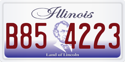IL license plate B854223