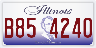 IL license plate B854240