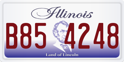 IL license plate B854248