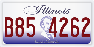 IL license plate B854262