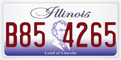 IL license plate B854265