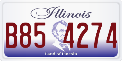 IL license plate B854274