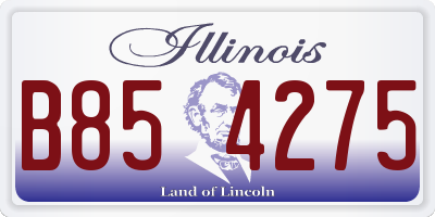 IL license plate B854275
