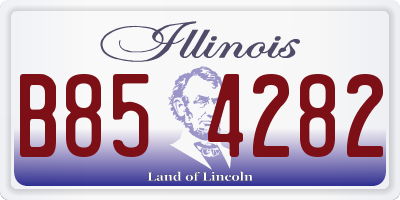 IL license plate B854282