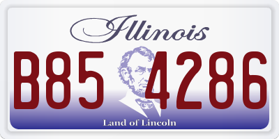 IL license plate B854286