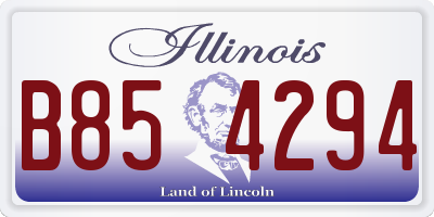 IL license plate B854294