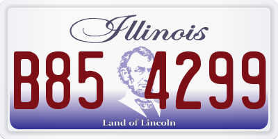 IL license plate B854299