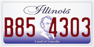 IL license plate B854303